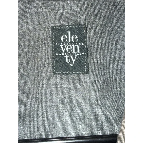 Eleventy Mens XL Taupe Brown Stretch Trim Vest